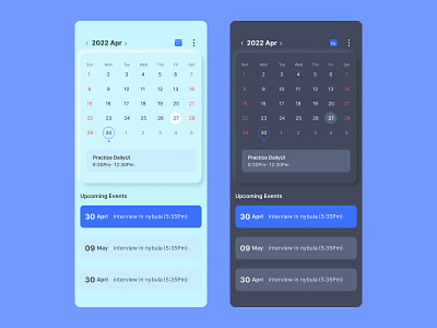 calendar figma screens ui