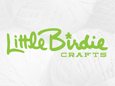 Little Birdie Logo birdie craft design flower font fun green hand written lettering little logo script serif stroke written