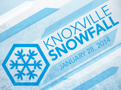 Knoxville Snowfall blue date event k logo snow snowfall strips white