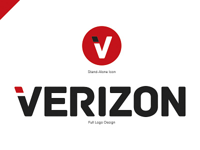 Verizon Rebrand black check circle icon logo mark rebound red redesign verizon