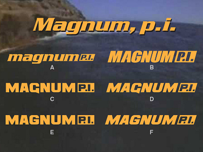 Magnum P.I. Logo Redesign beach logo orange redesign show tv typography