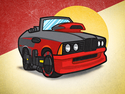 Back to the Future Griff's Car abstract automobile back to the future black bmw grey movie red vintage yellow car