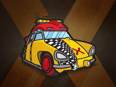 Back to the Future Taxi automobile back to the future cab car checker citroen gold movie red taxi texture yellow
