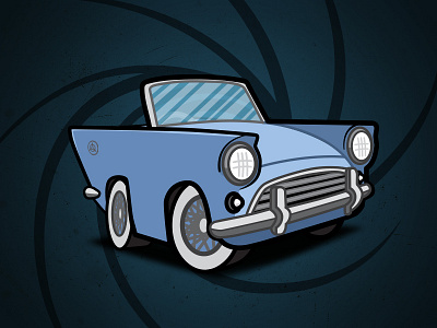 Dr. No - Sunbeam Alpine 007 automobile blue car convertible film james bond movie sixties sports car sportster spy