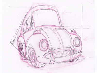 Cartoony StarCars Guide automobile bug car cartoon characture drawing herbie sketch vw