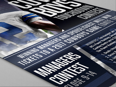 Managers Contest Flyer blue contest cowboy dallas flyer football gray link