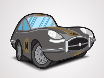 The Love Bug - Thorndyke's Jaguar - Racing Livery automobile car drawing jaguar love bug racing sports car