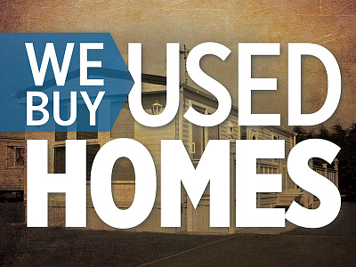 We Buy Used Homes campaign comp free graphic grunge postcard print template web