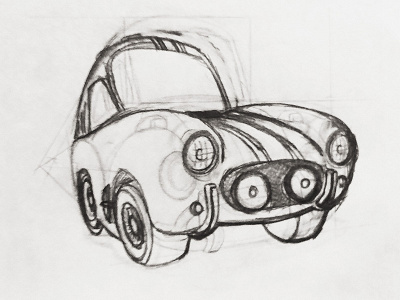 The Love Bug - Thorndyke's Cartoon Ferrari automobile car drawing ferrari love bug sketch sports car