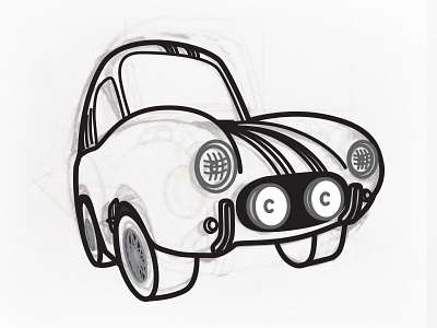 The Love Bug - Thorndyke's Cartoon Ferrari automobile bug car drawing ferrari love sketch sports