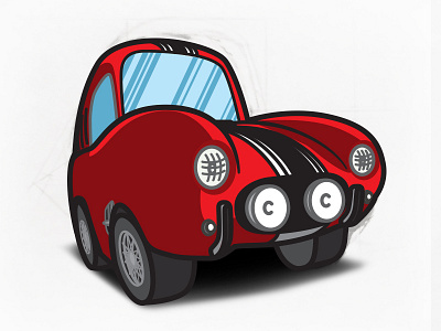 The Love Bug - Thorndyke's Cartoon Ferrari automobile car drawing ferrari love bug sketch sports car