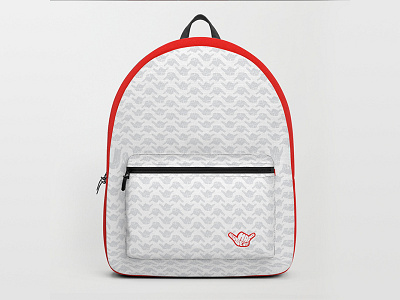 Hang Loose Surf Co. - Backpack beach coastal design graphic hand lettered logo products red summer surf surfing white