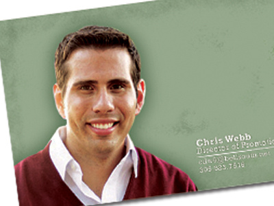 Chris Webb Bookmark bookmark campaign collatoral green material print promotion