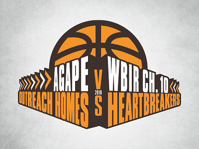 Agape Outreach Homes - Event Logo ball basketball design event fundraiser logo orange sport sports t shirt white