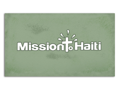 Mission To Haiti Business Card Front business business card card collatoral design green white