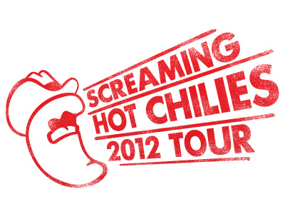 Screaming Hot Chilies 2012 chili chilies fun hat logo red scream screaming tour worn