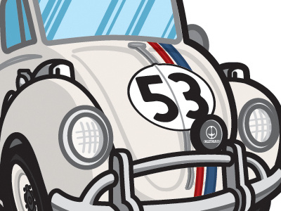Cartoony Herbie - Goes to Monte Carlo 1960s 1970s 60s 70s auto automotive bug car cartoon film fully loaded goes bananas goes to monte carlo love movie product racing retro rides again shirt