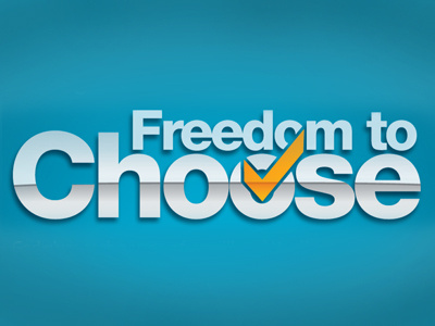 Freedom to Choose check choose chrome freedom gradient mark orange text