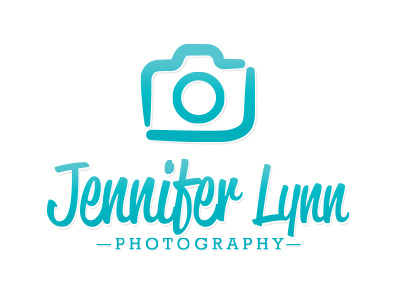 Jennifer Ellis Photography effect gradient jennifer logo name photo photography teal