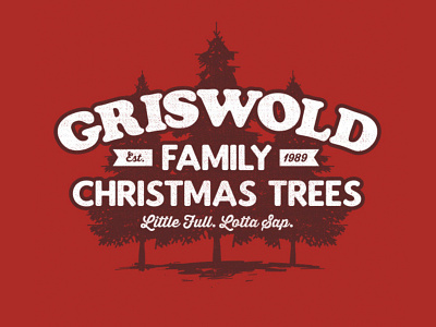 Griswold Family Trees 1980s 80s apparel graphics christmas clark cousin eddie festive funny griswold holiday humor humourous movie national lampoon pine tree red retro vacation