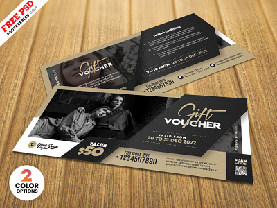 Luxury Store Gift Voucher PSD Templates card design discount card discount voucher free psd gift card gift voucher graphic design photoshop psd free psd template