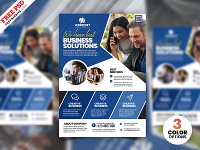 Business Solutions Company Flyer PSD ad flyer business flyer card design corporate design corporate flyer creative design flyer free psd graphic design photoshop print psd free psd template