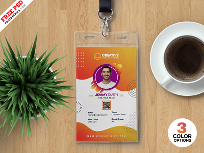 Premium Modern Identity Card PSD Template card design creative design design free psd graphic design id card design identity card office id photo id photo id card photoshop press card psd free psd template