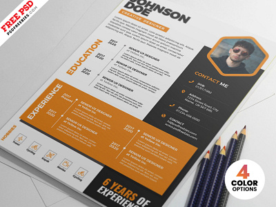 Premium Creative Resume Template PSD card design creative design cv design designer cv free design free psd graphic design photoshop print psd free psd template resume resume template