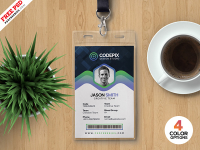 Office Identity Card Design Creative Template PSD