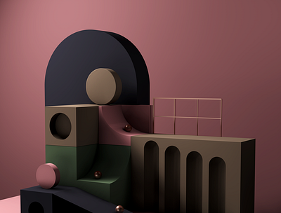 Stranger Blocks || Down from the Hill 3d artwork cinema 4d graphic design render