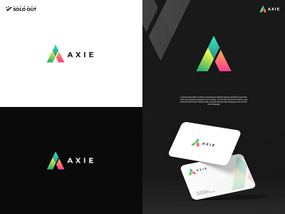 Axie A letter abstract logo design