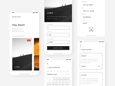 Spaced app ar clean concept design interface invision invision studio ios iphone iphone x layout minimal mobile photography typography ui user interface ux vr