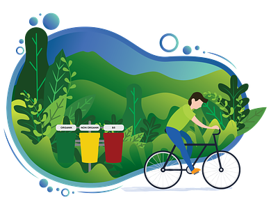 bike to holiday background design illustration vector
