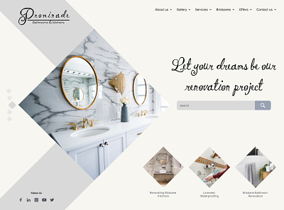 Prominade website UI design design landingpage logo ui ux website