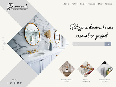 Prominade website UI design