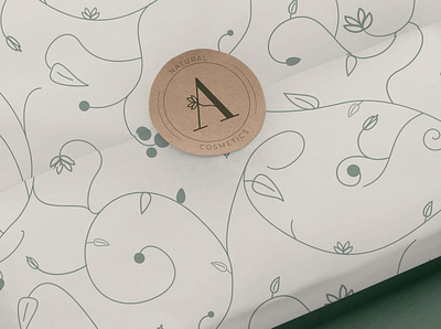 Wrapping Paper / Packaging Design | Amade (Natural Cosmetics) graphic design logo logo design packaging packaging design pattern pattern design short logo sticker design
