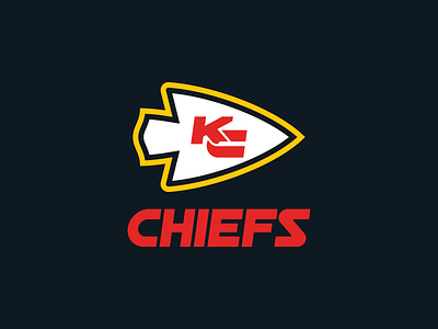 Kansas City Chiefs Logo branding design font football kansas city logo missouri monogram logo nfl nfl design sports type typeface