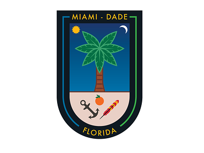 Seal of Miami-Dade County branding city branding design illustration logo miami seal