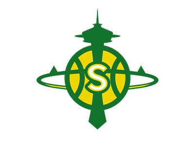 Seattle Supersonics Logo basketball bball branding logo nba seattle supersonics