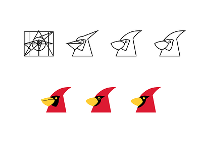 Cardinal 2 (Work In Progress) bird cardinal color flag logo ratio shapes