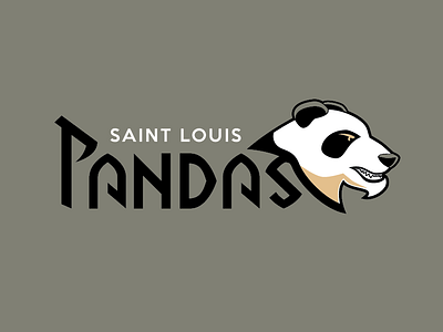 St. Louis Pandas - Wordmark & Logo graphic design logo missouri saint louis sport type usa wordmark