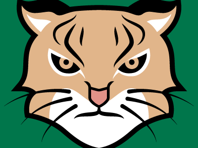 Bobcat animal cat green kitten logo