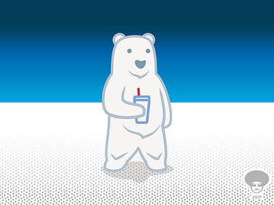 Polar Bear (Practice) animal bear design drink flat graphic illustration snow