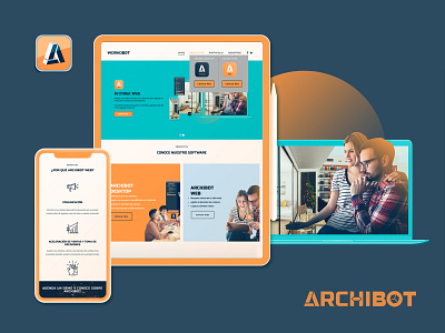 Archibot Web / Mobile app branding dashboard design design system illustration logo typography ui ux vector