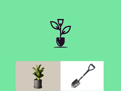 shovel + plant