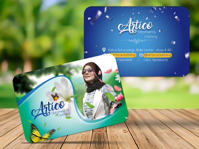 Artico Clothing | Business Card Design business card colorful cool fashion fresh fun graphic design playful style