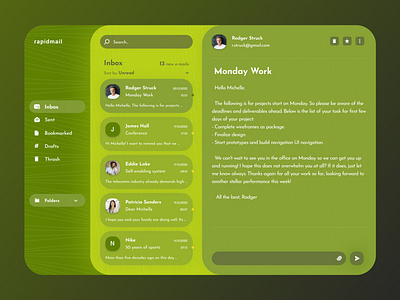 "RapidMail" mail client design concept ui ux