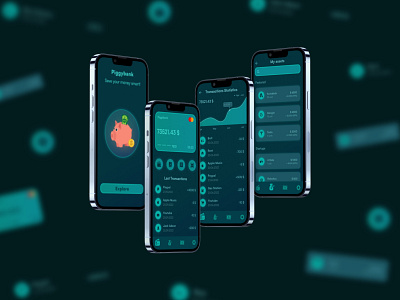 Piggybank Banking App ui ux
