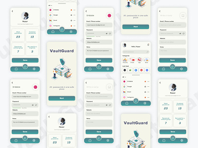 VaultGuard password manager ui ux