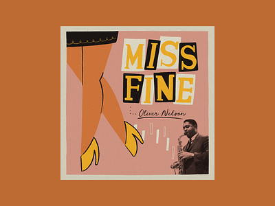 Miss Fine – Oliver Nelson history illustration jazz midcentury procreate retro vintage